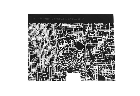 Cloud Gate Maps Square cut Boxer Brief