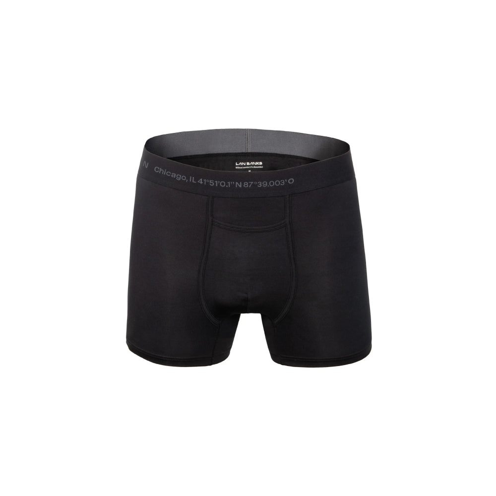 Obas Black Coordinates Square cut Boxer Brief – Lan Banks